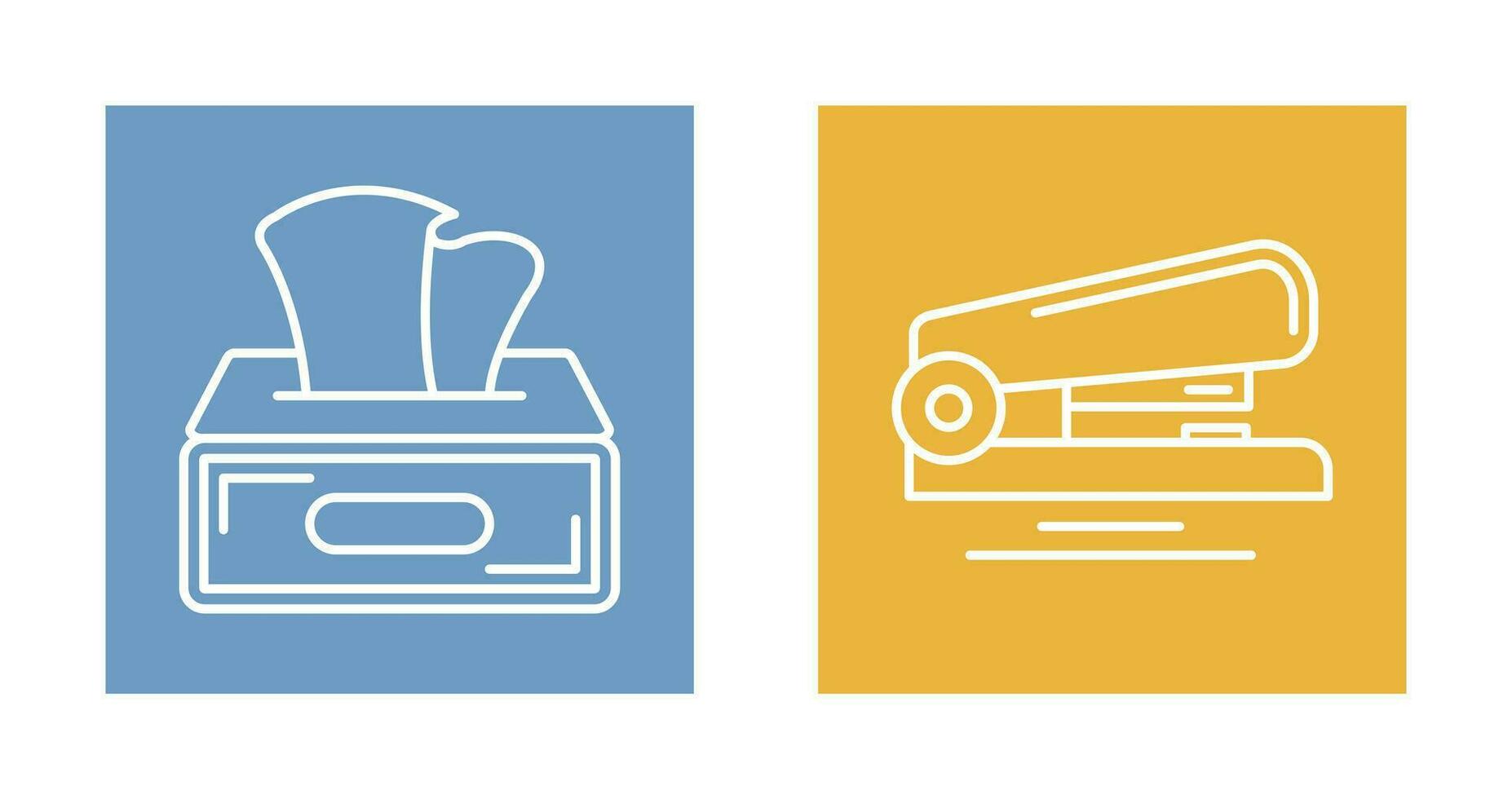 Tissue Box and Stapler Icon vector