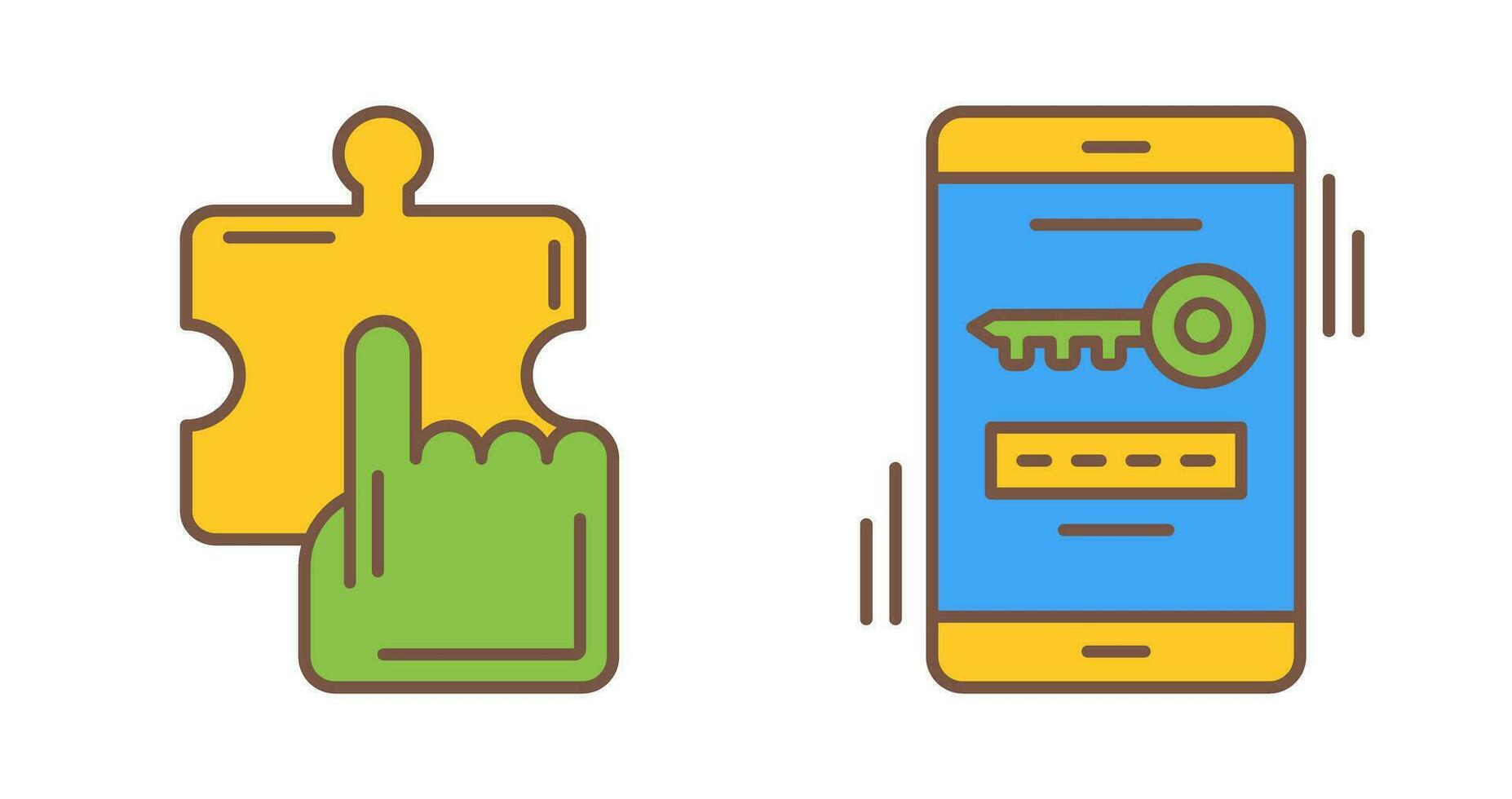 Quick Selection and One Time Password Icon vector