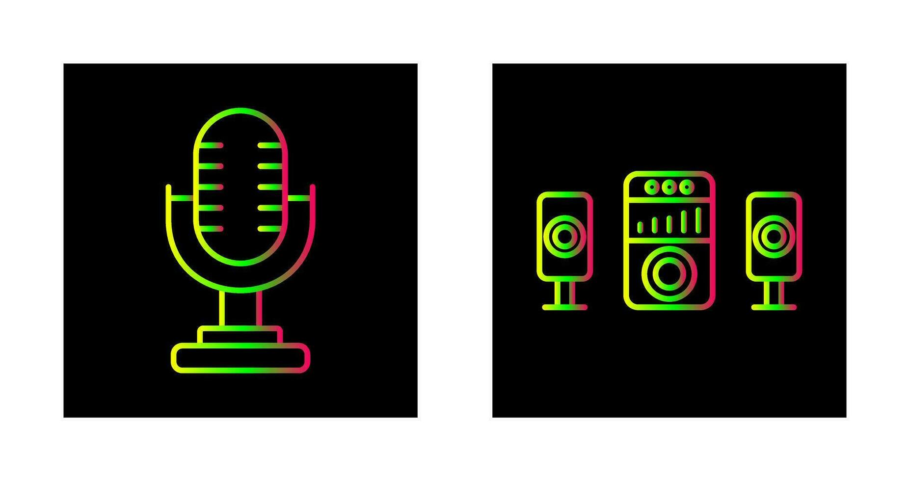 Microphone and Sound System Icon vector