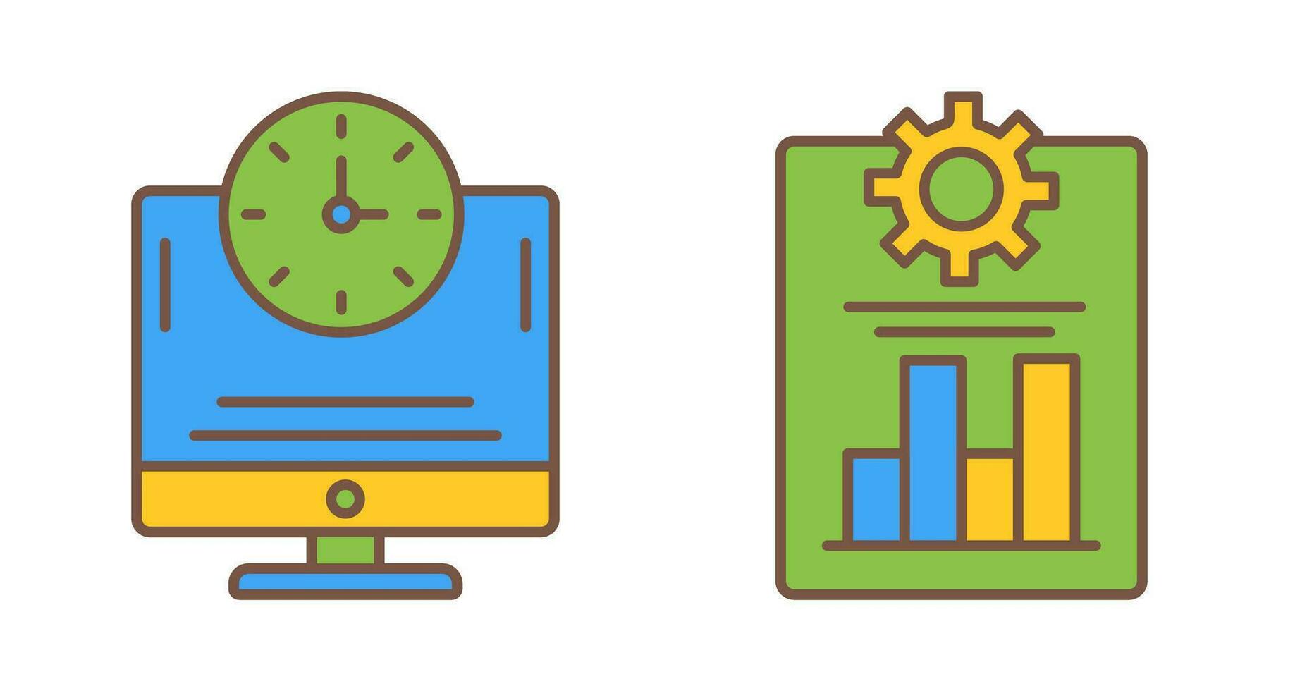 Productivity and Online Time Icon vector