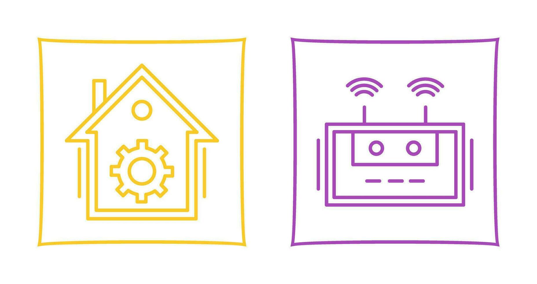 Home Automation and Router Icon vector