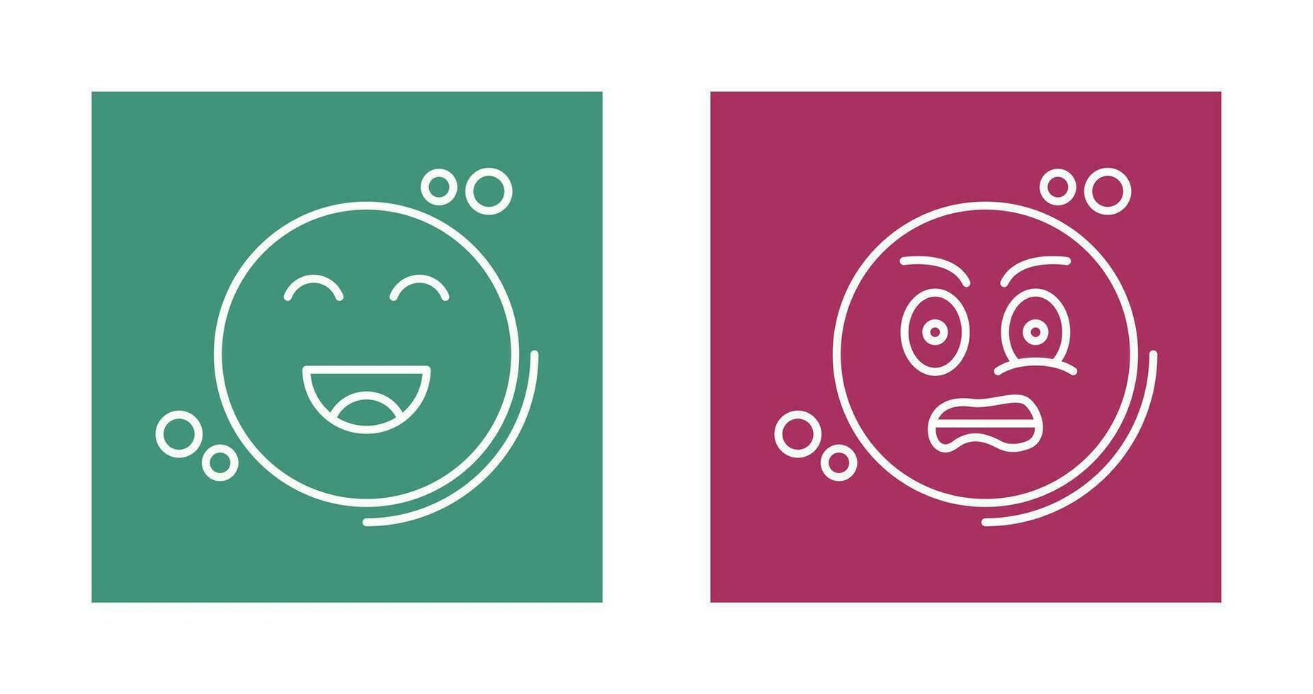 Happiness and Grimacing Icon vector