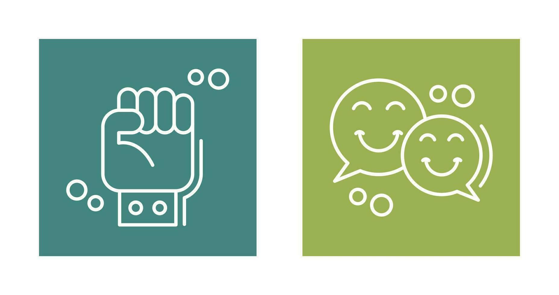 Fist and Chatting Icon vector