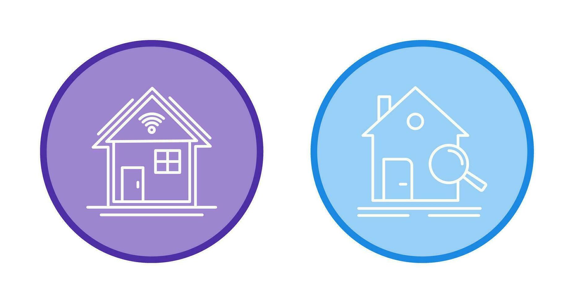 Search and Smart Home Icon vector