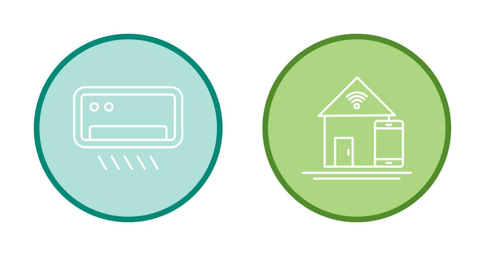 Air Conditioner and Home Automation Icon vector