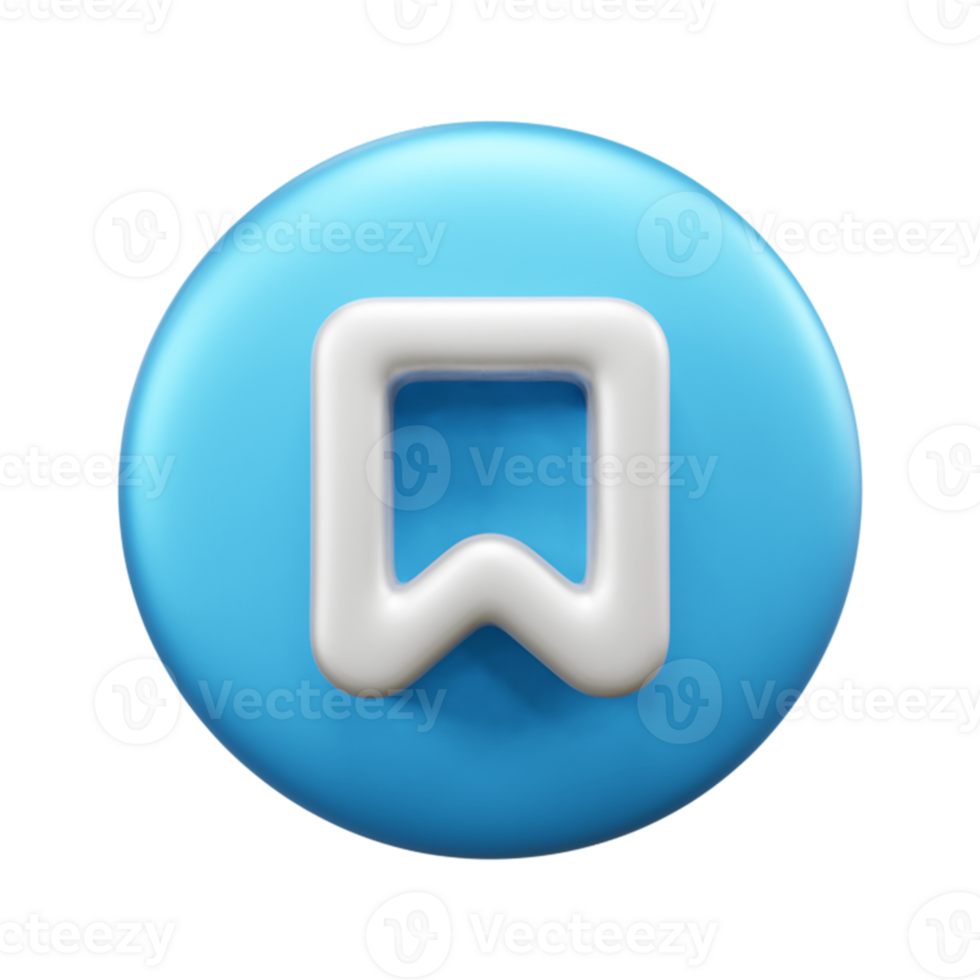 Save 3d illustration icon or Browser bookmark 3d icon png