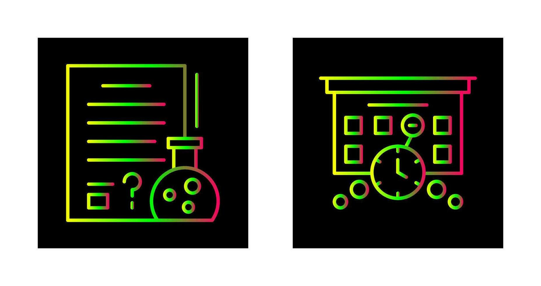 hipótesis y fecha límite icono vector