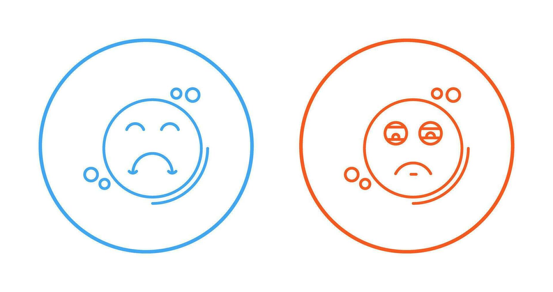Tired and Upset Icon vector