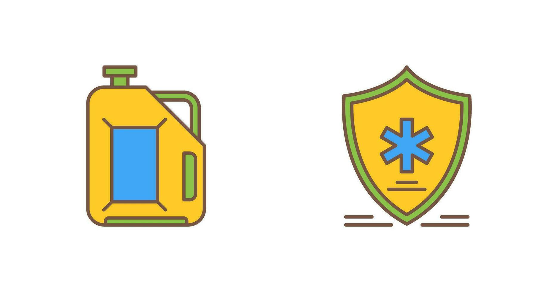 Jerrycan and Medical Symbol Icon vector