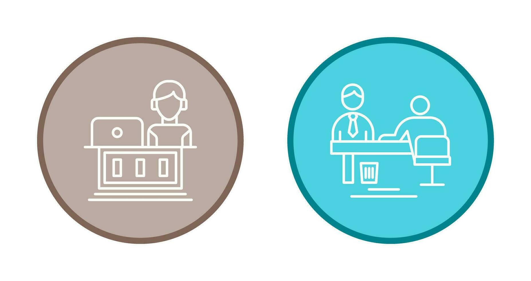 Employee and Evaluating work Icon vector
