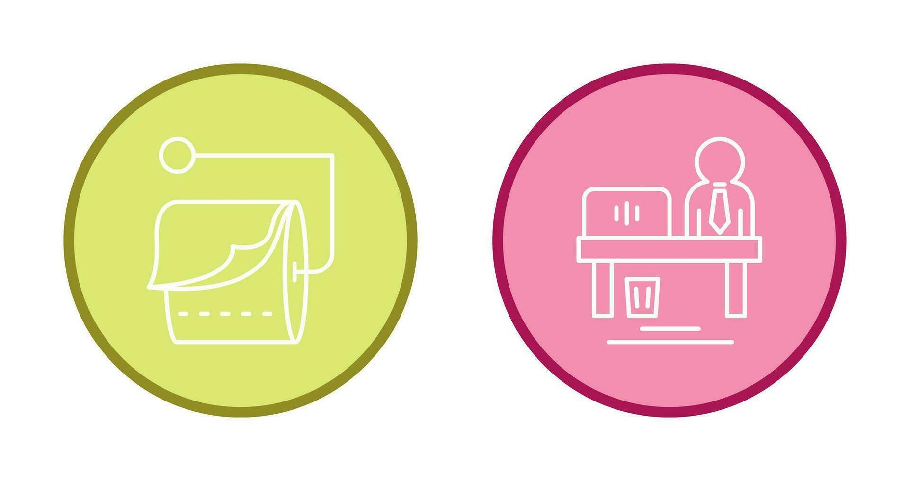 Tissue Roll and Worker Icon vector