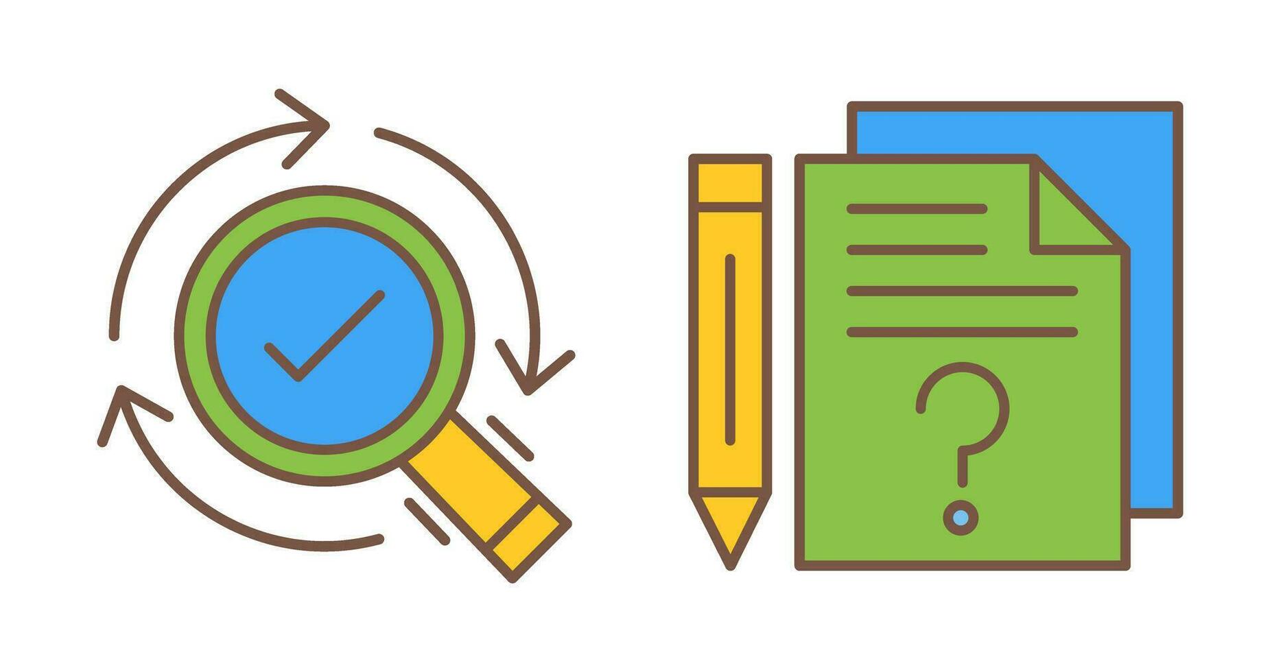 Research and Question Icon vector