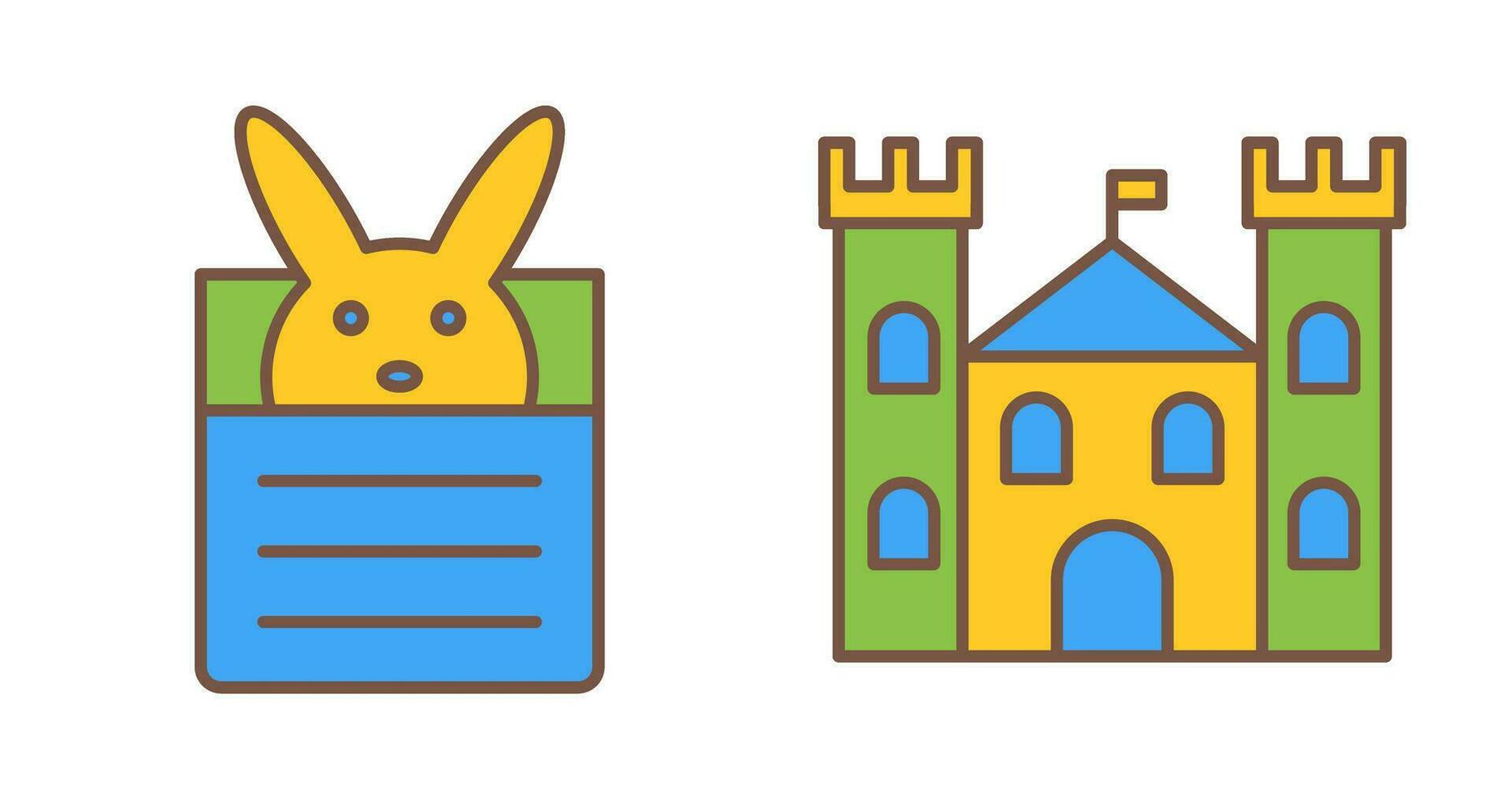 Bunny and Castle Icon vector