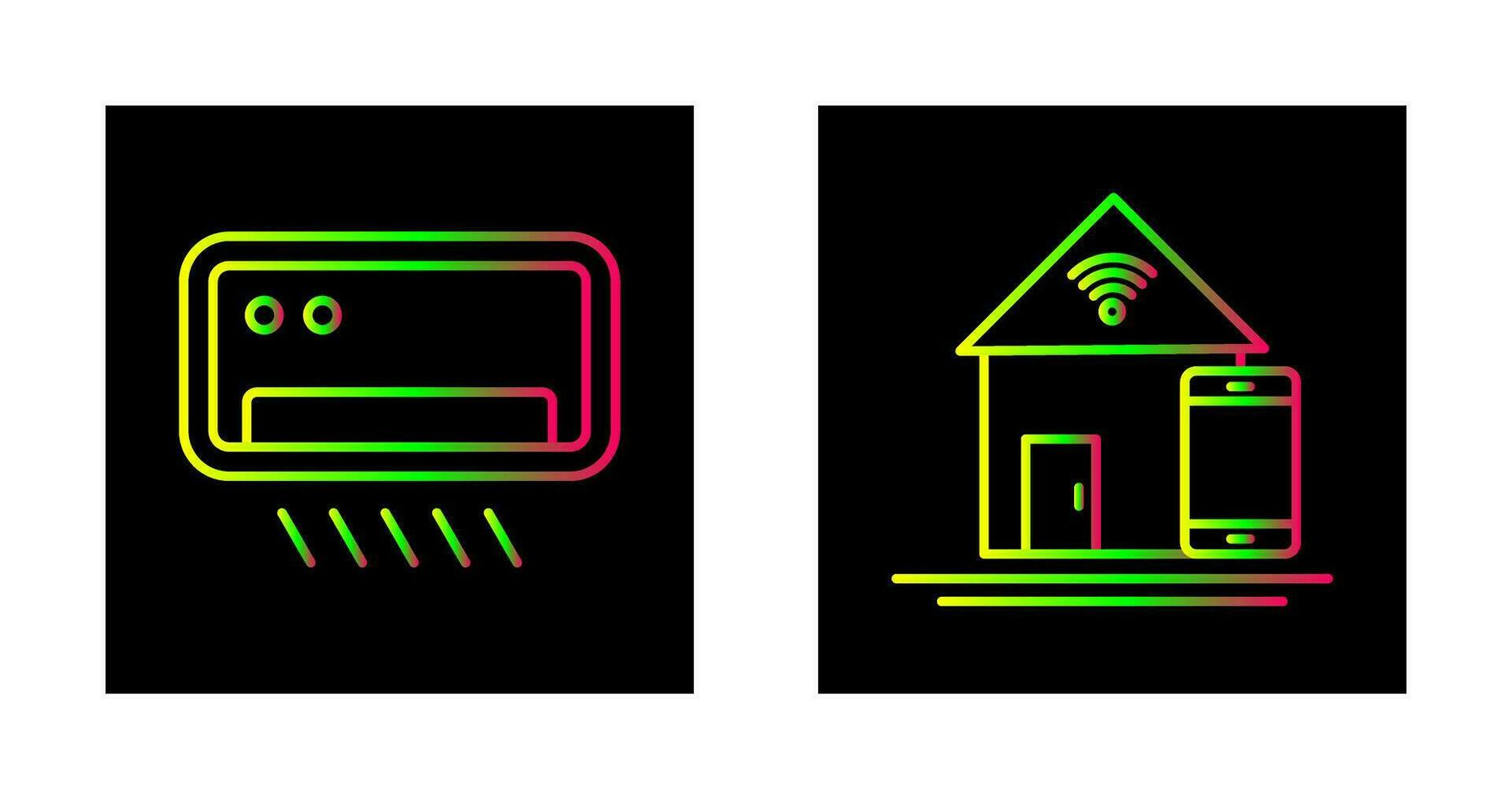 Air Conditioner and Home Automation Icon vector