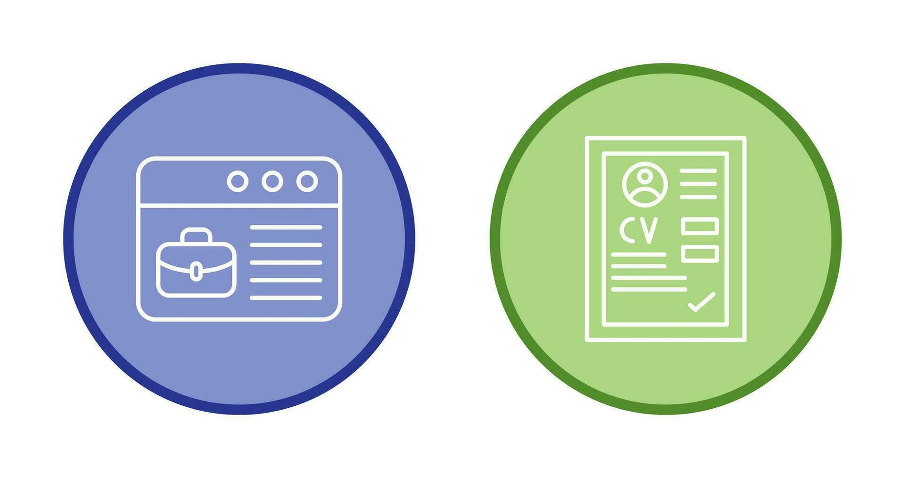 Online Recruitment and CV Icon vector