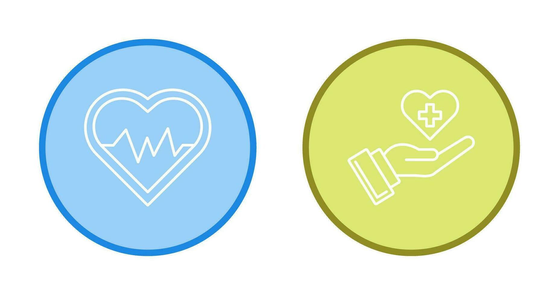 Heart Beat and Healthcare Icon vector