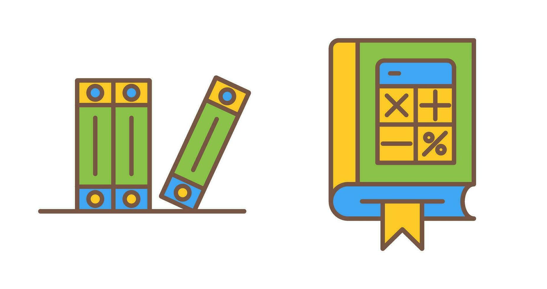 Archive and Mathematics Icon vector