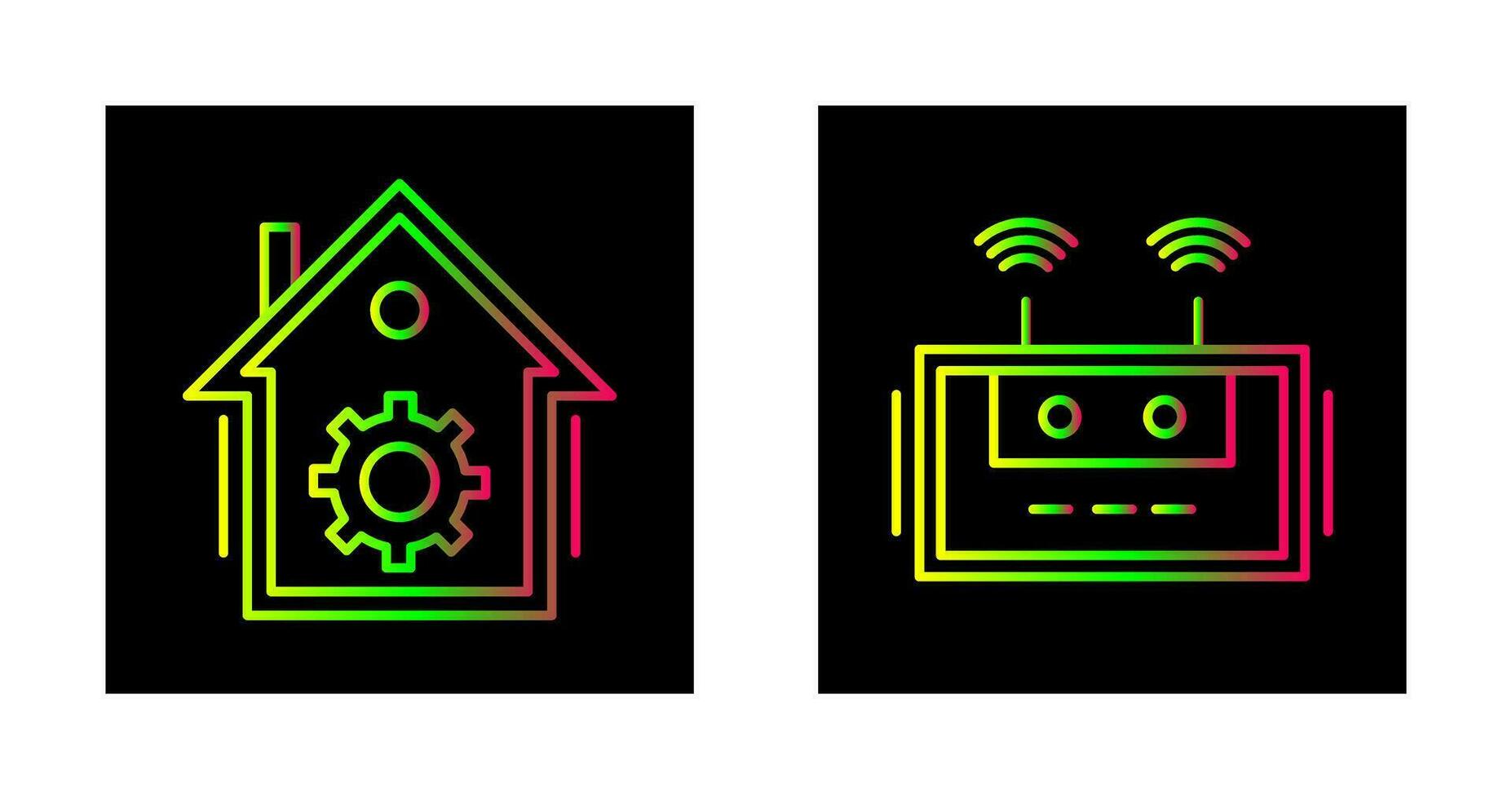 Home Automation and Router Icon vector