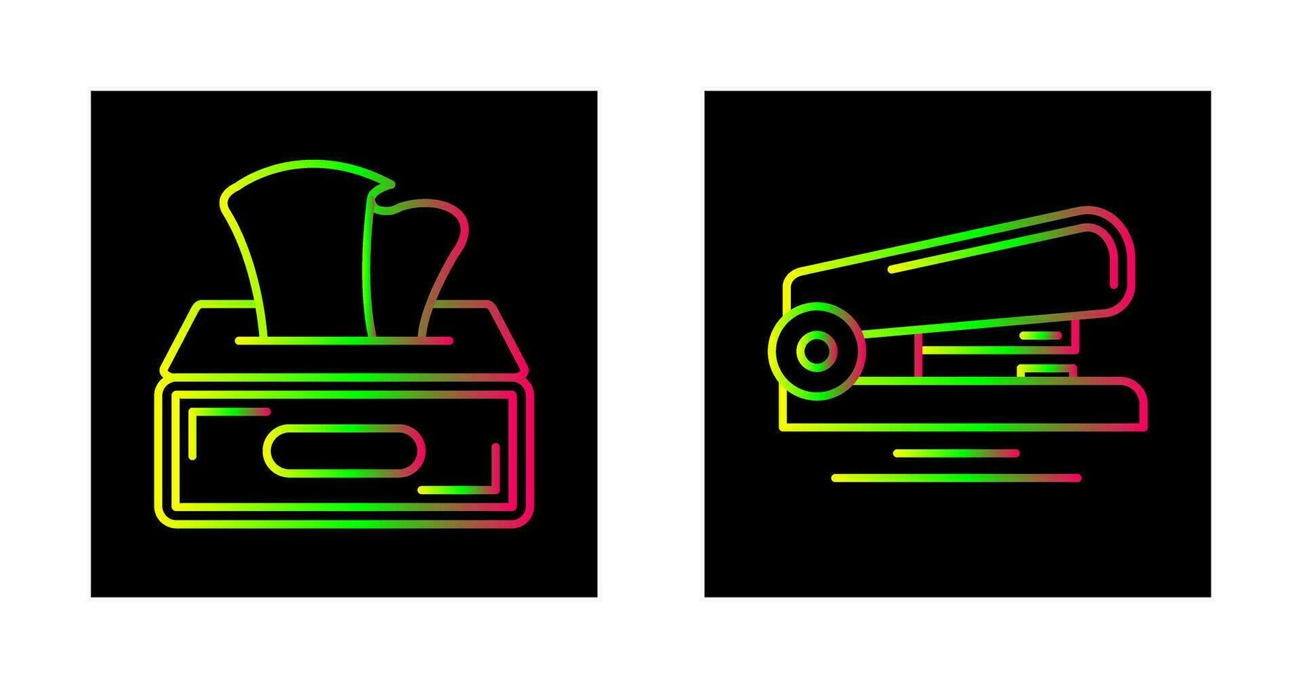 Tissue Box and Stapler Icon vector