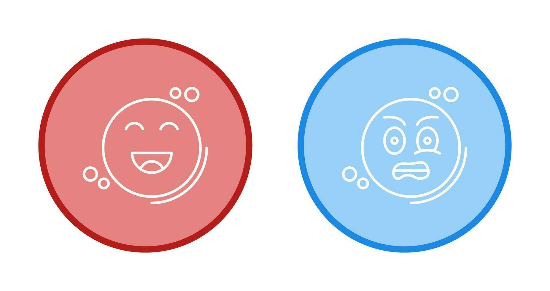 Happiness and Grimacing Icon vector