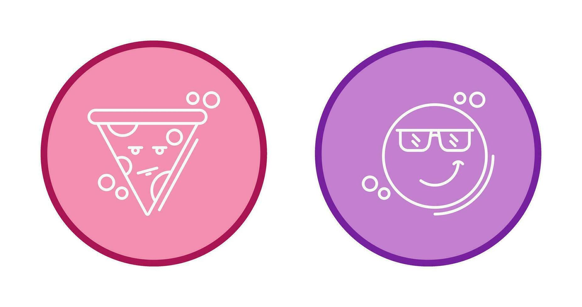 Pizza and Cool Icon vector