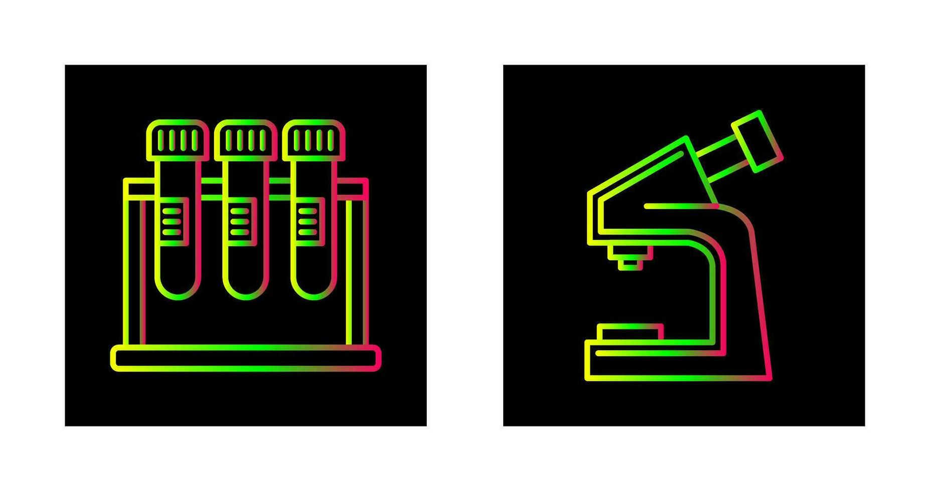 Test Tube and Microscope Icon vector