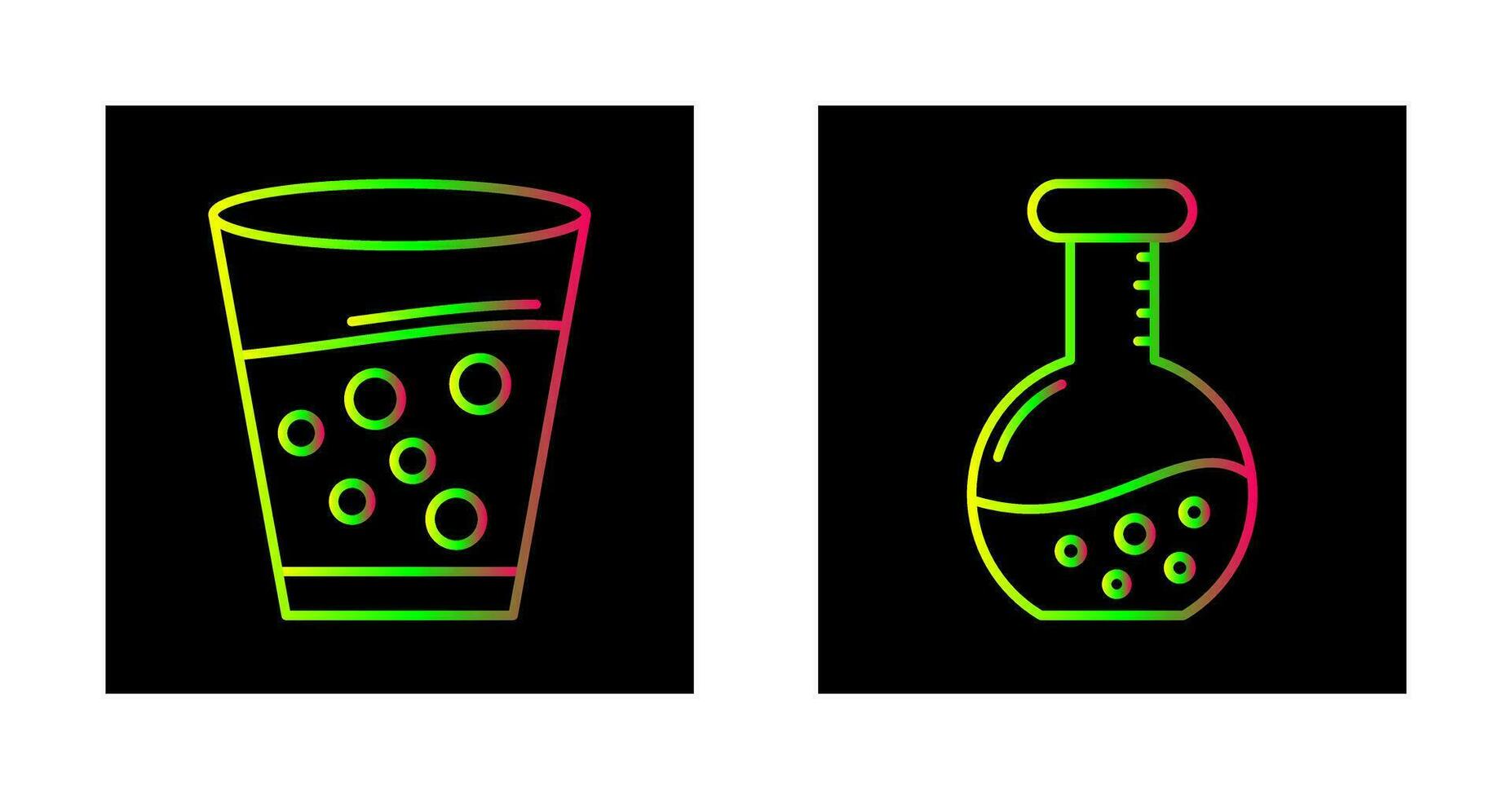 Antacid and Flask Icon vector