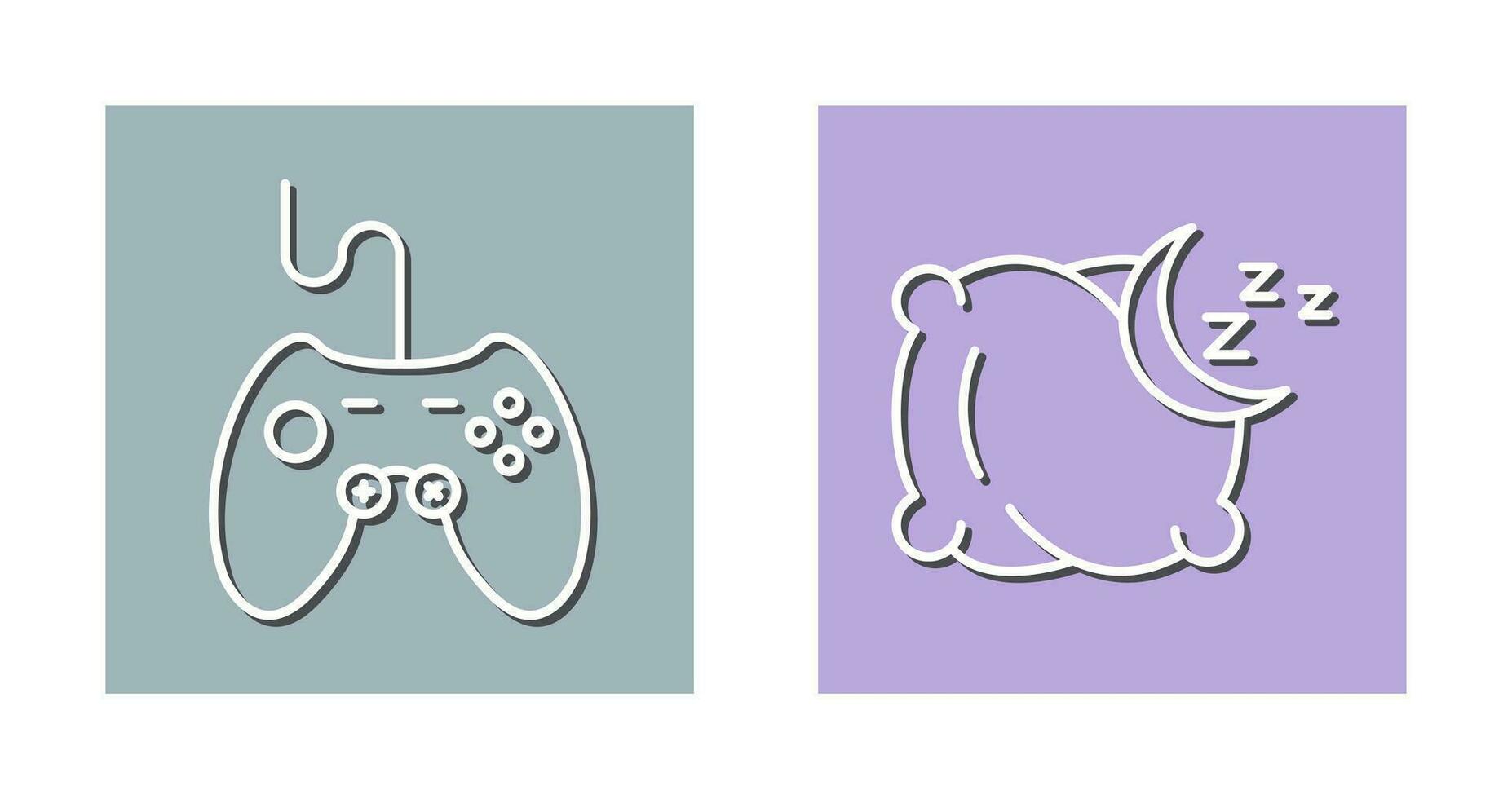 joystick and Pillow Icon vector