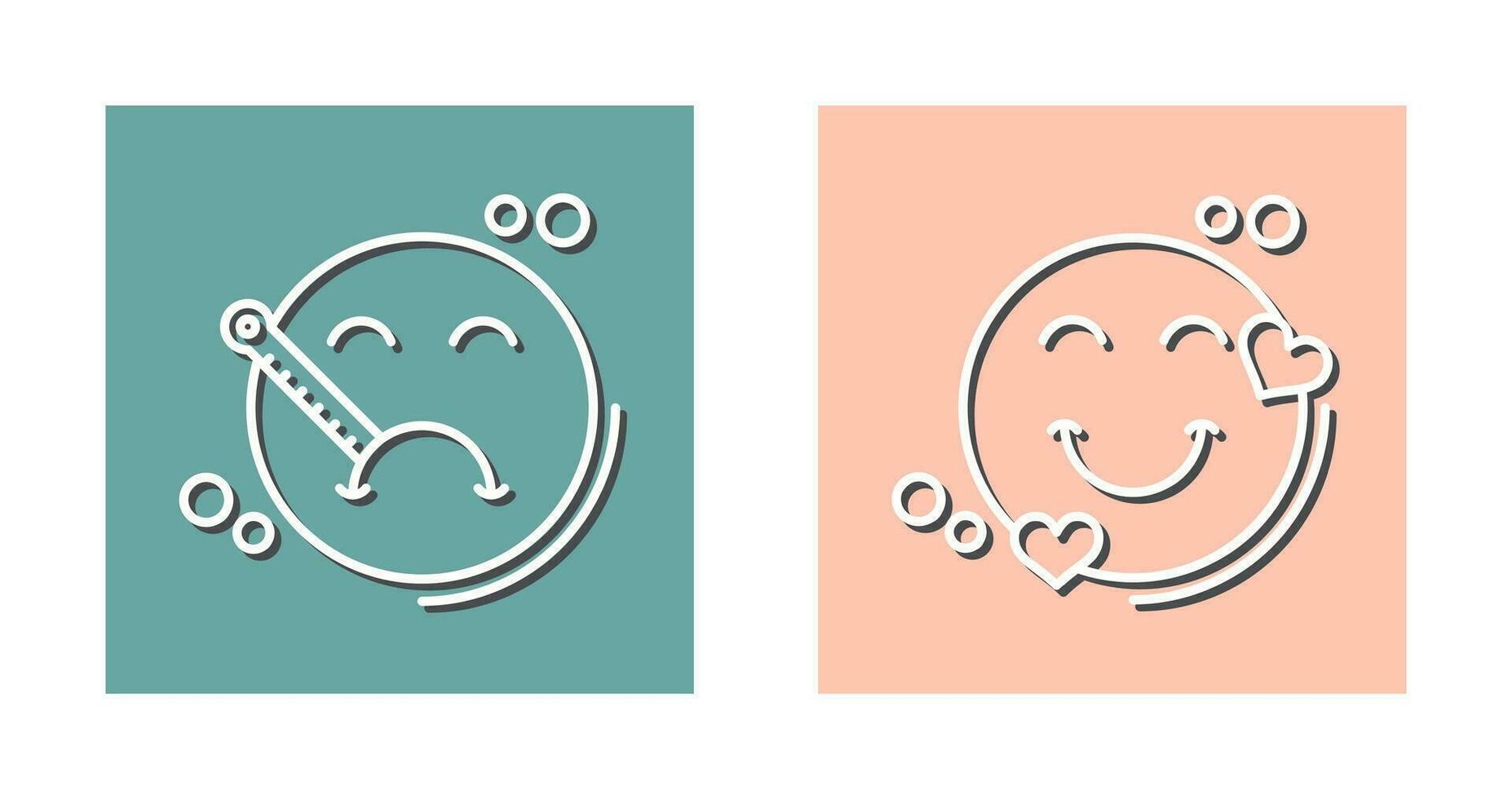 Sick and Heart Icon vector