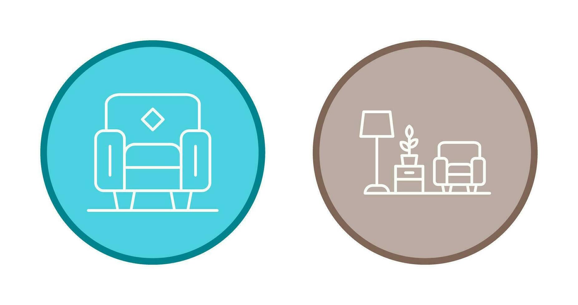 Armchair and Living Room Icon vector