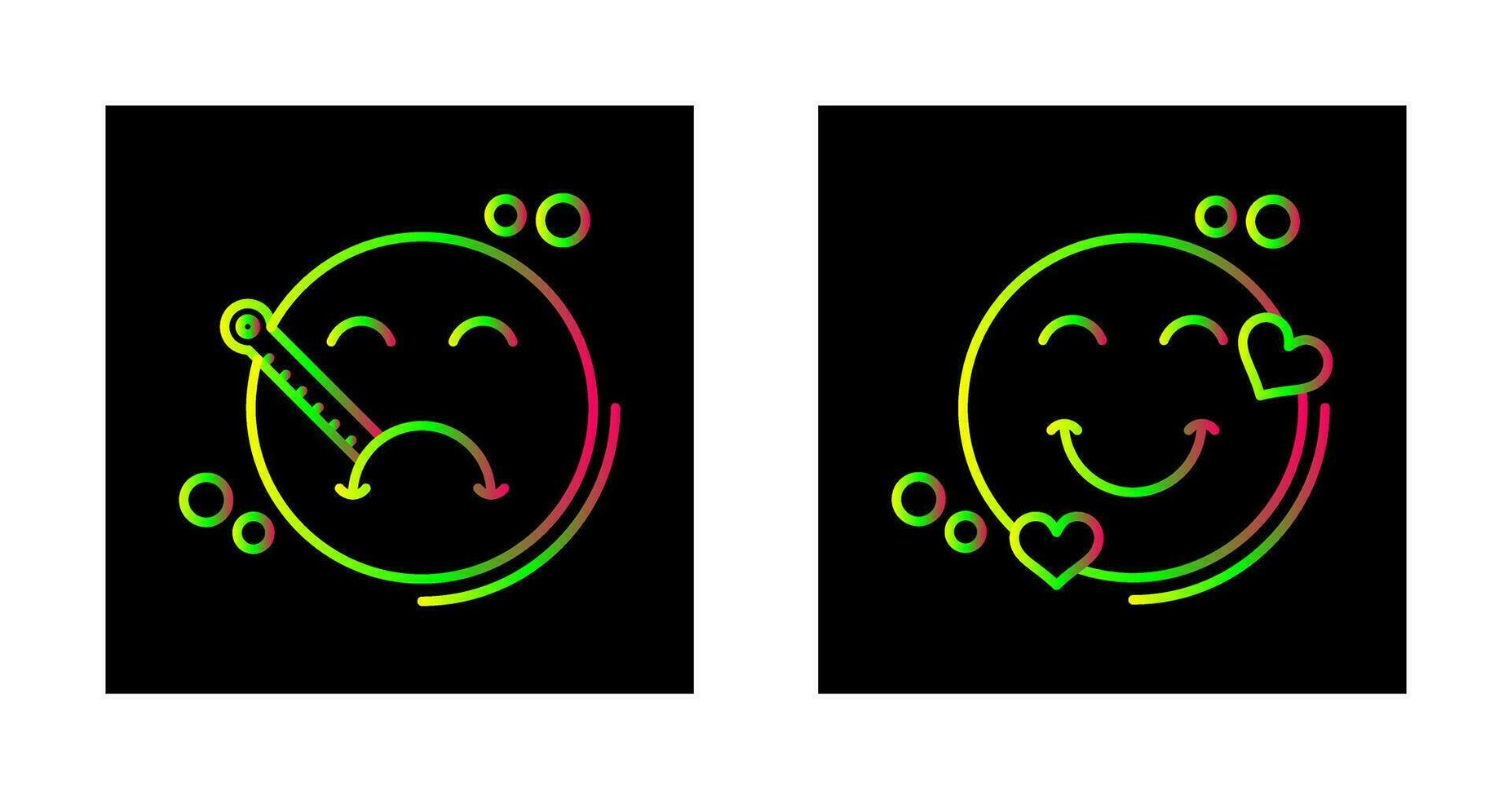 Sick and Heart Icon vector