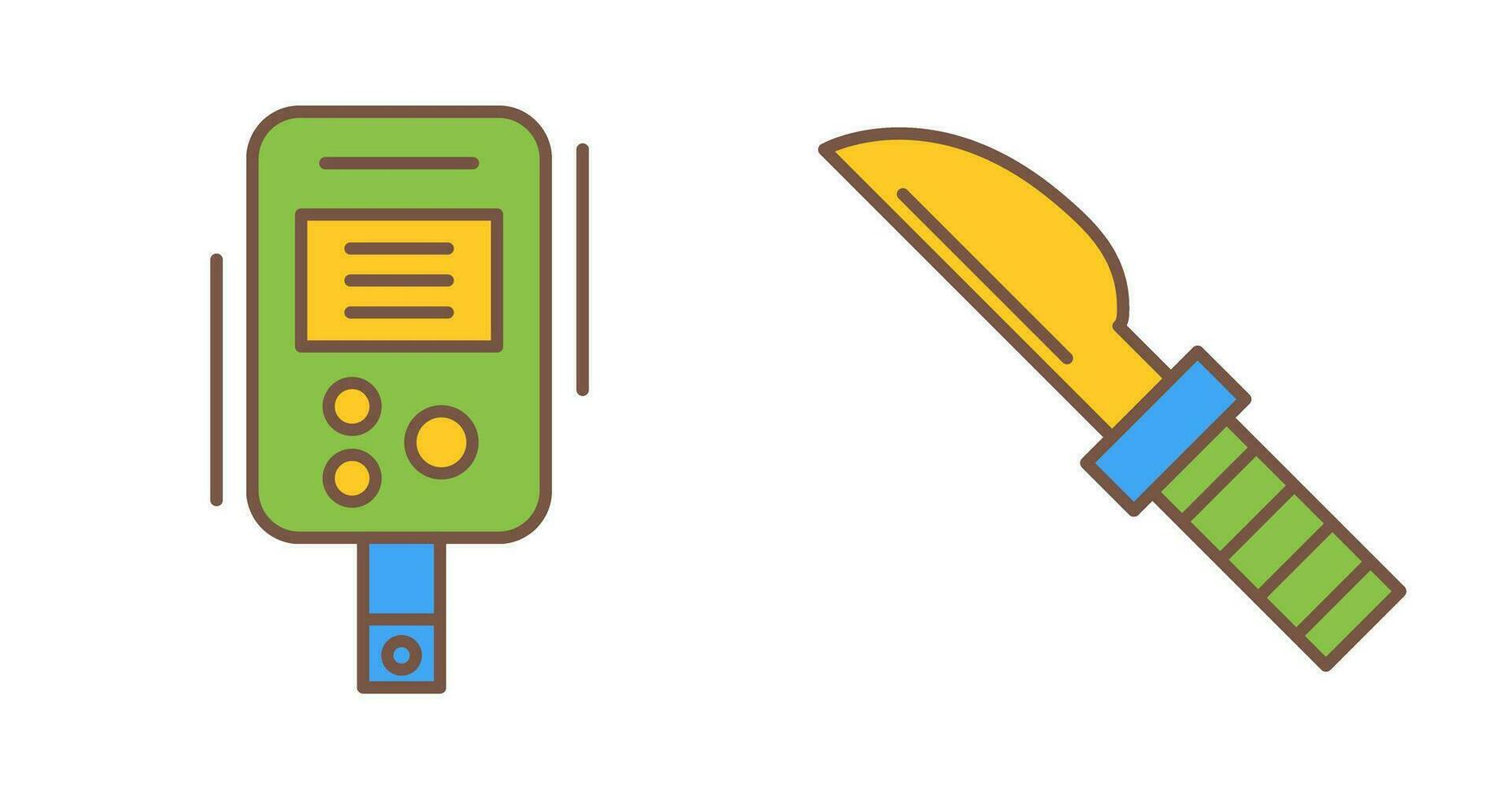 Diabetes Test and Knife Icon vector