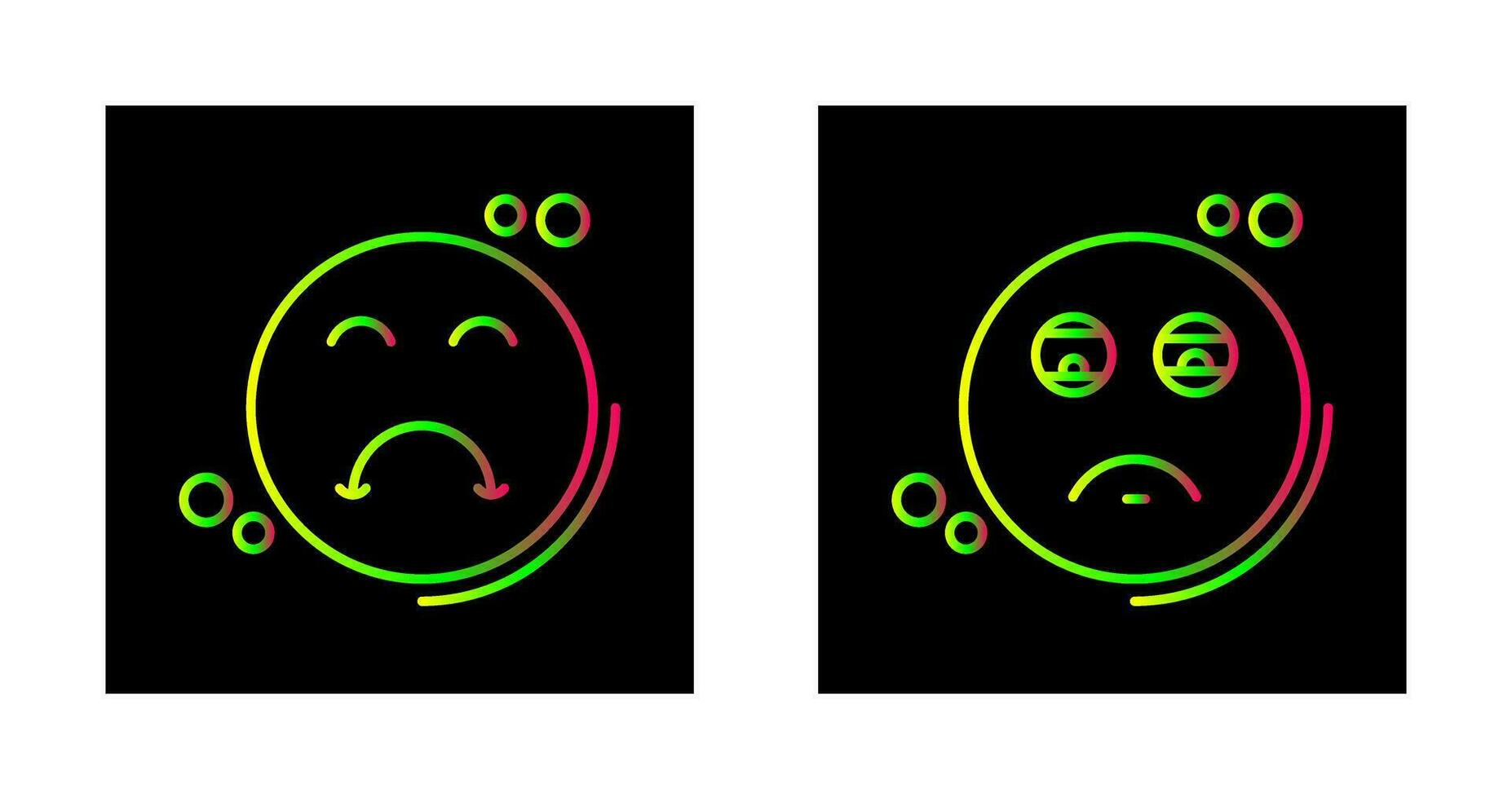Tired and Upset Icon vector