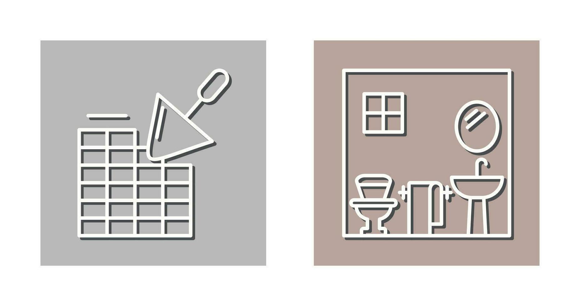 Brickwall and Bathroom Icon vector