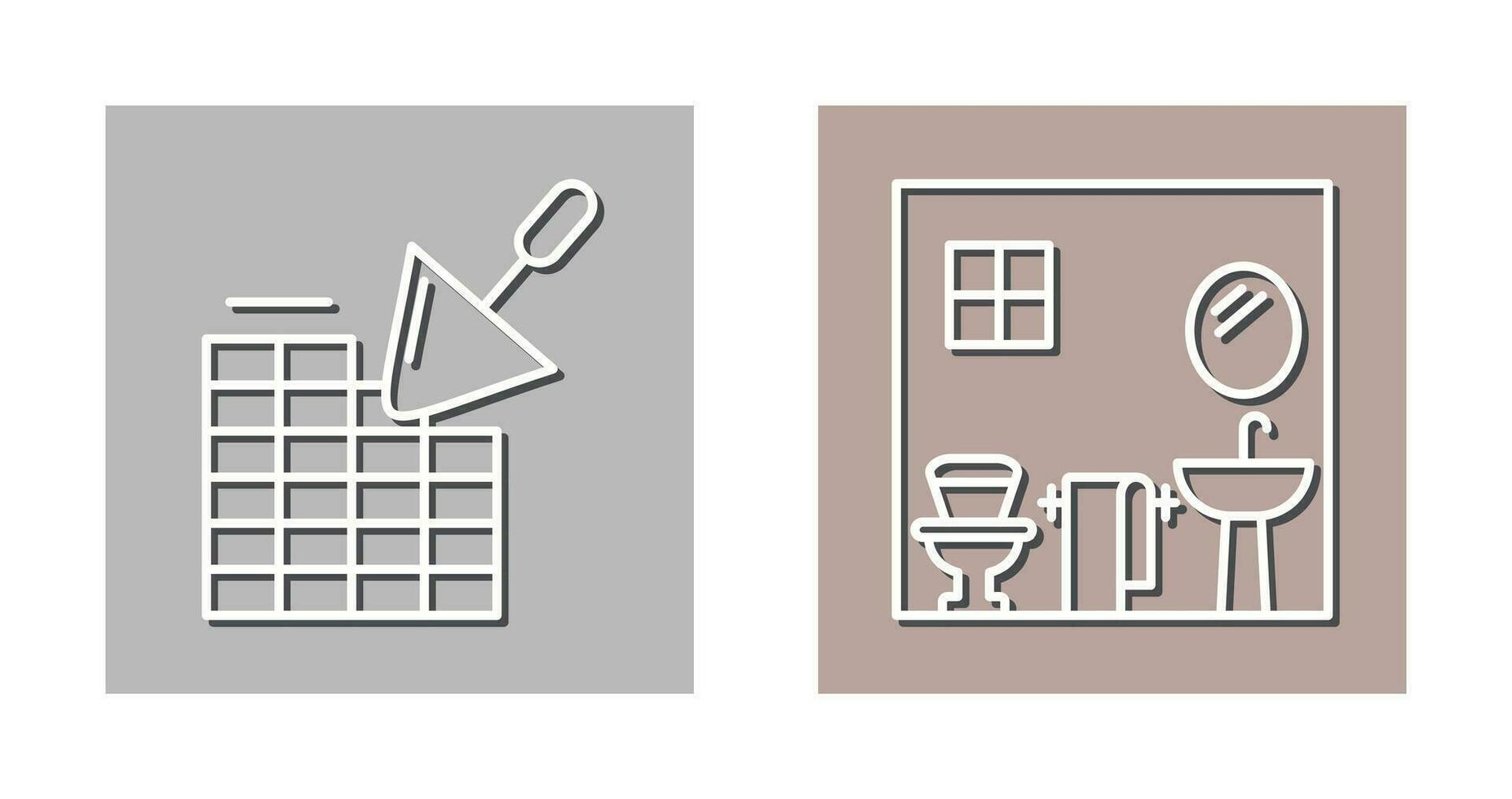 Brickwall and Bathroom Icon vector