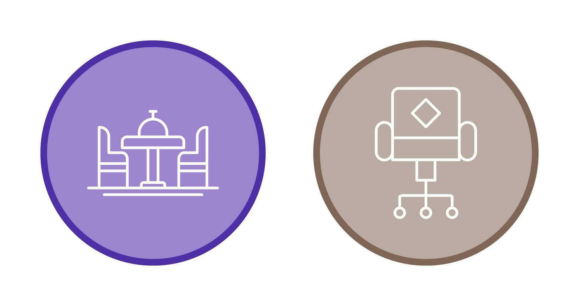 Chair and Dinning Table Icon vector