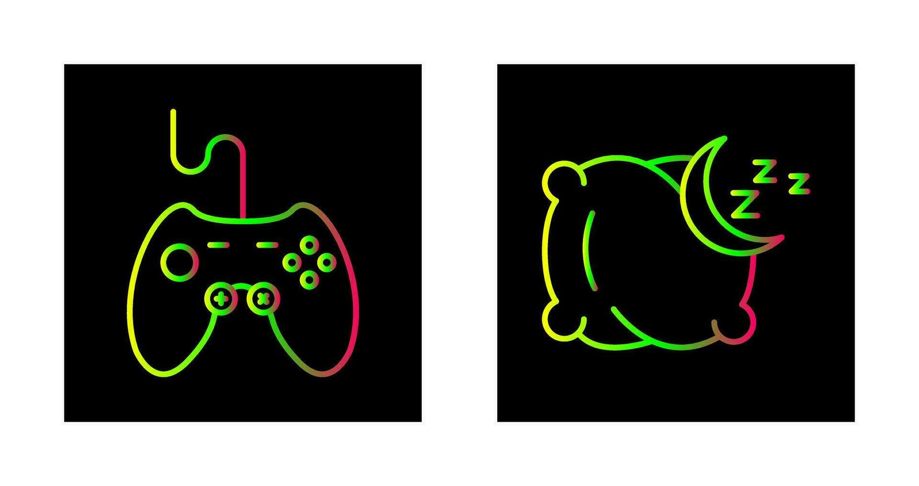 joystick and Pillow Icon vector