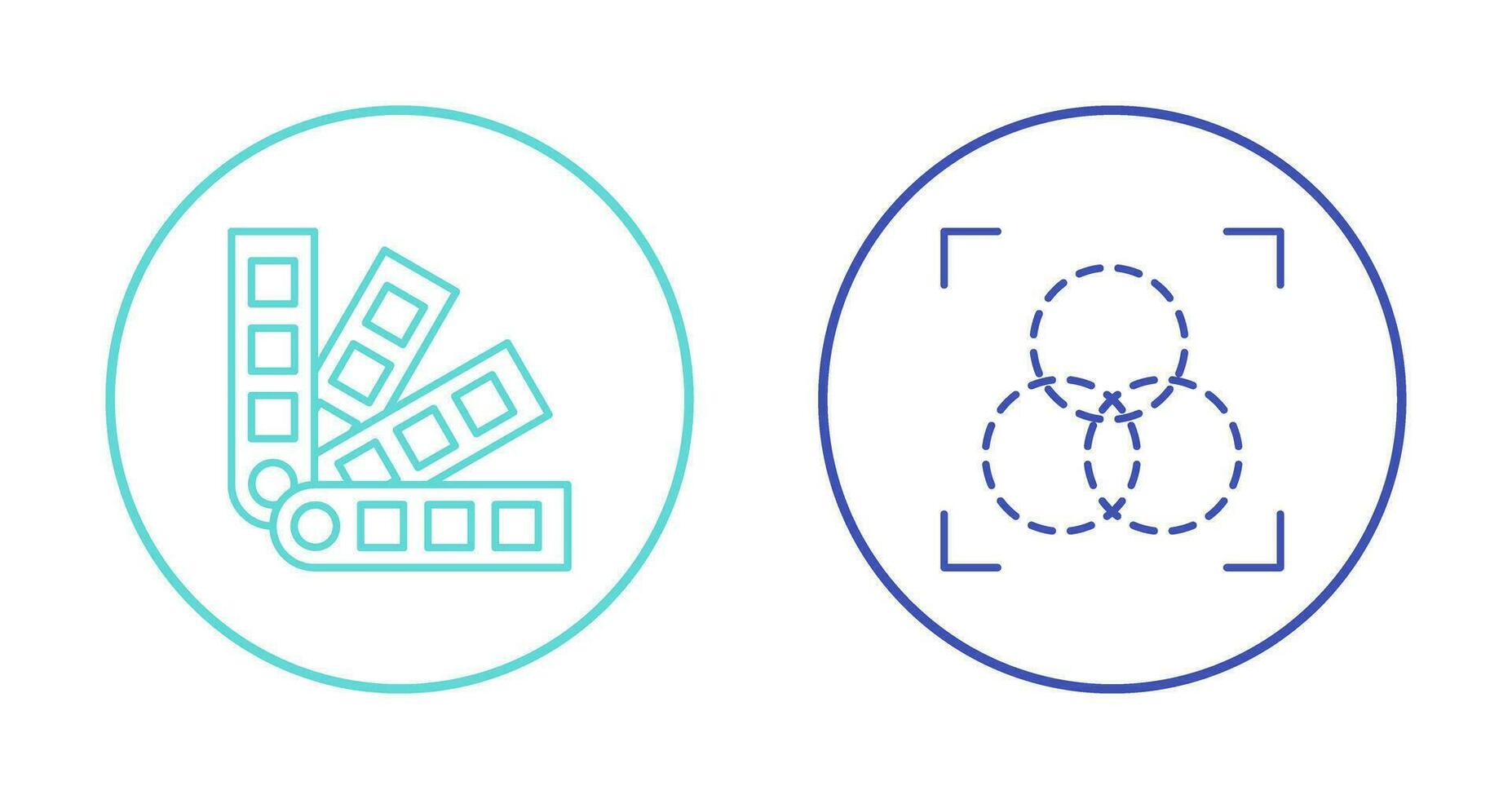 pantone and intersection Icon vector
