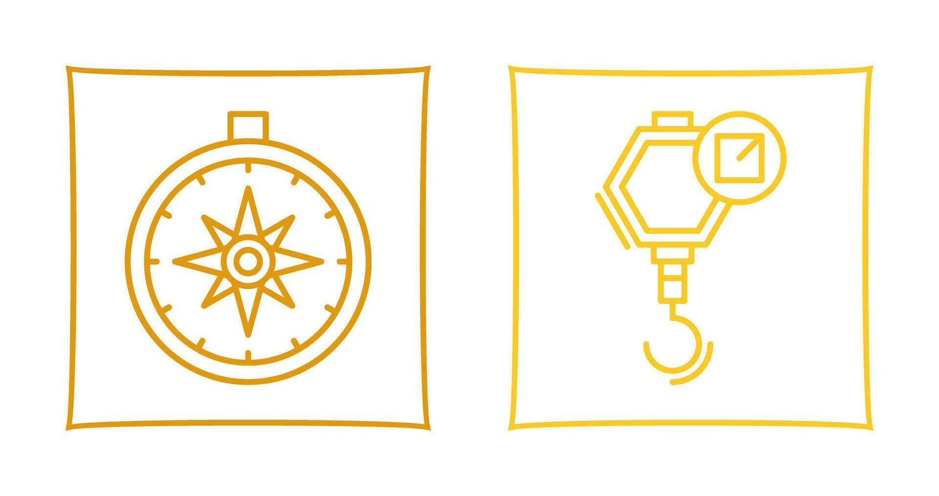 compass and hook Icon vector