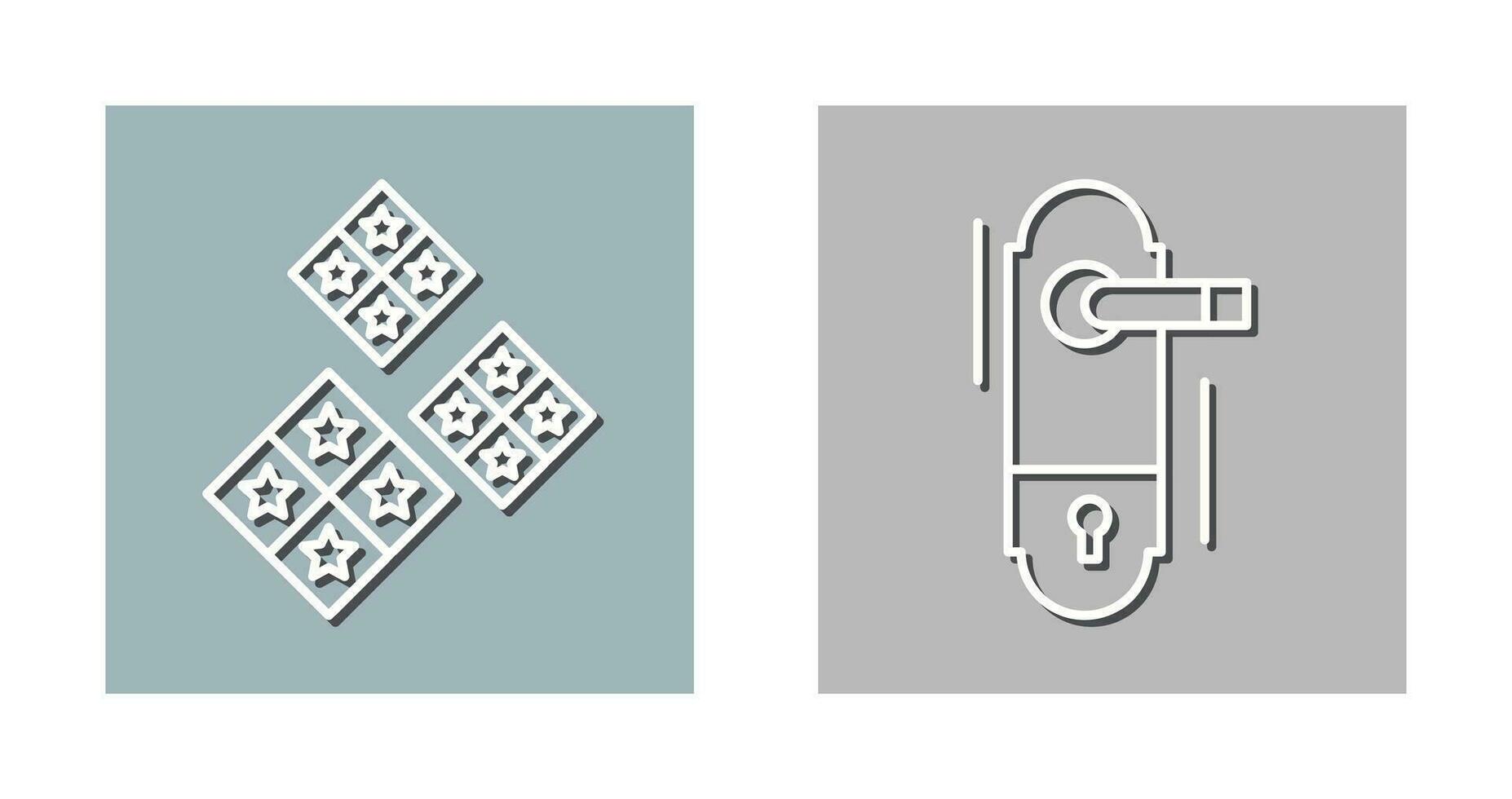 Tiles and Doorknob Icon vector