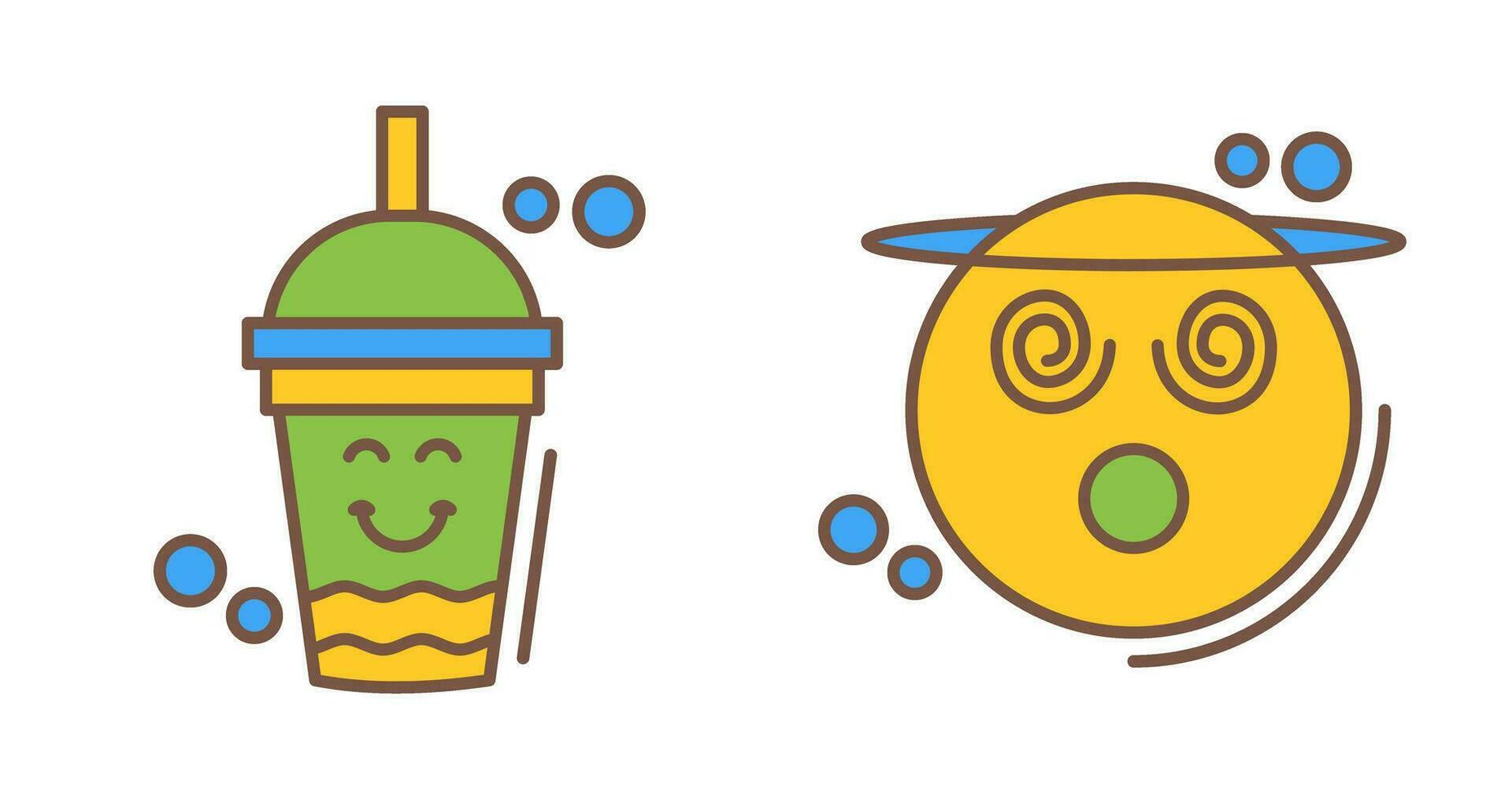 Drink and Dizzy Icon vector