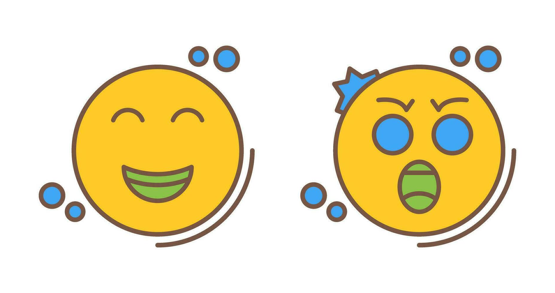 Shock and Happy Icon vector