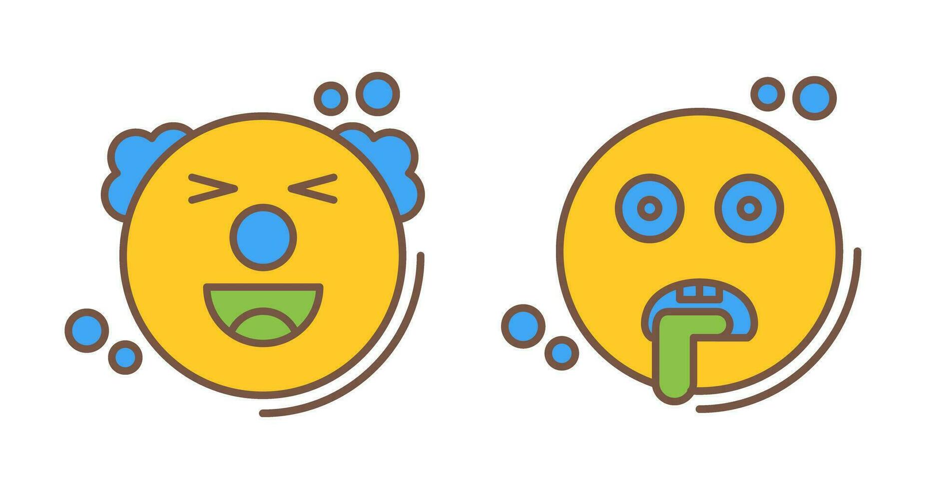 Clown and Drooling Icon vector