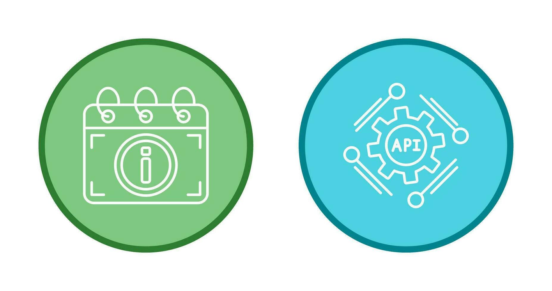api and calendar Icon vector