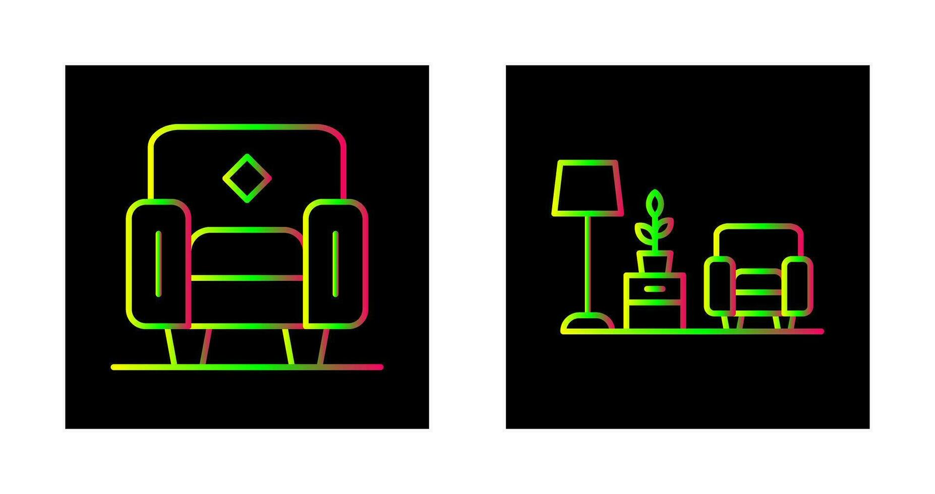 Armchair and Living Room Icon vector