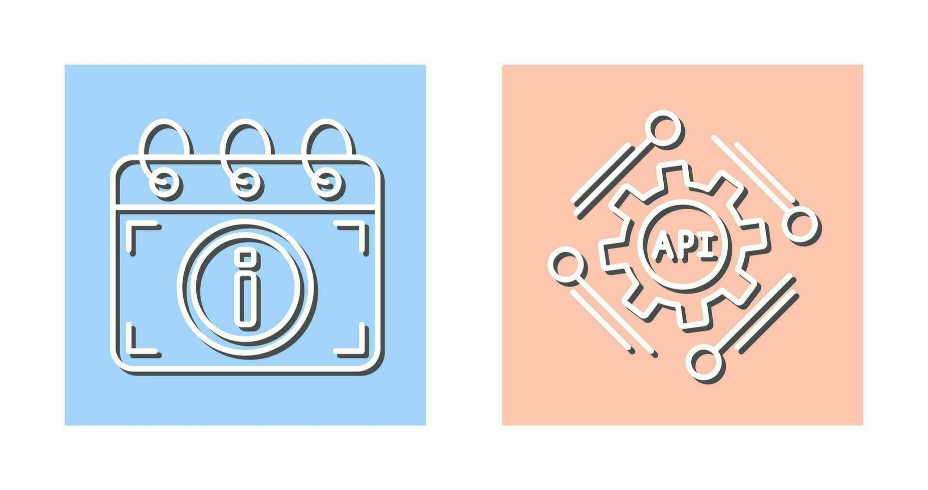 api and calendar Icon vector