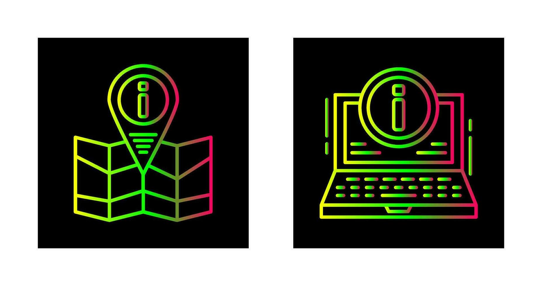 information point and laptop Icon vector
