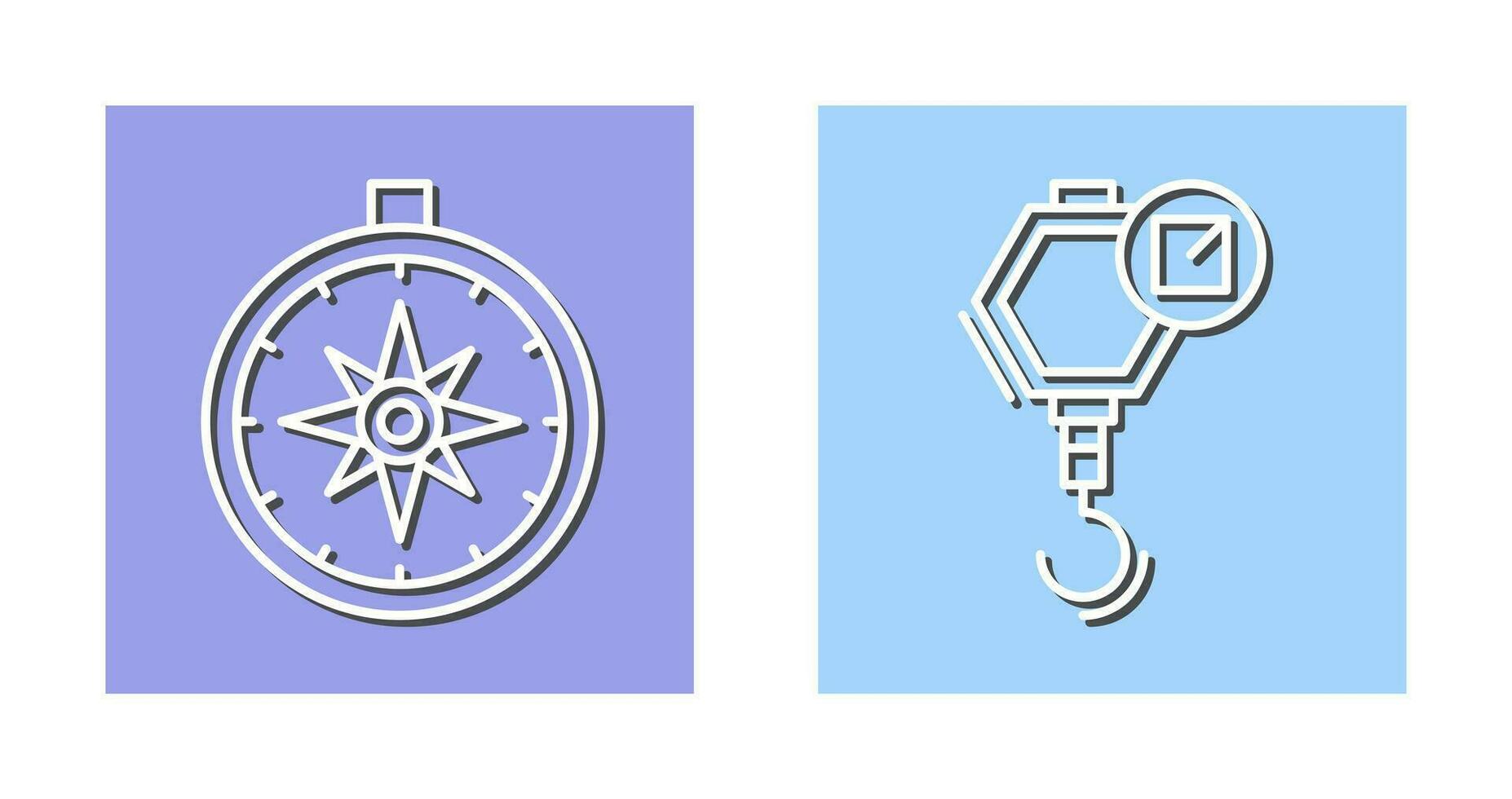 compass and hook Icon vector