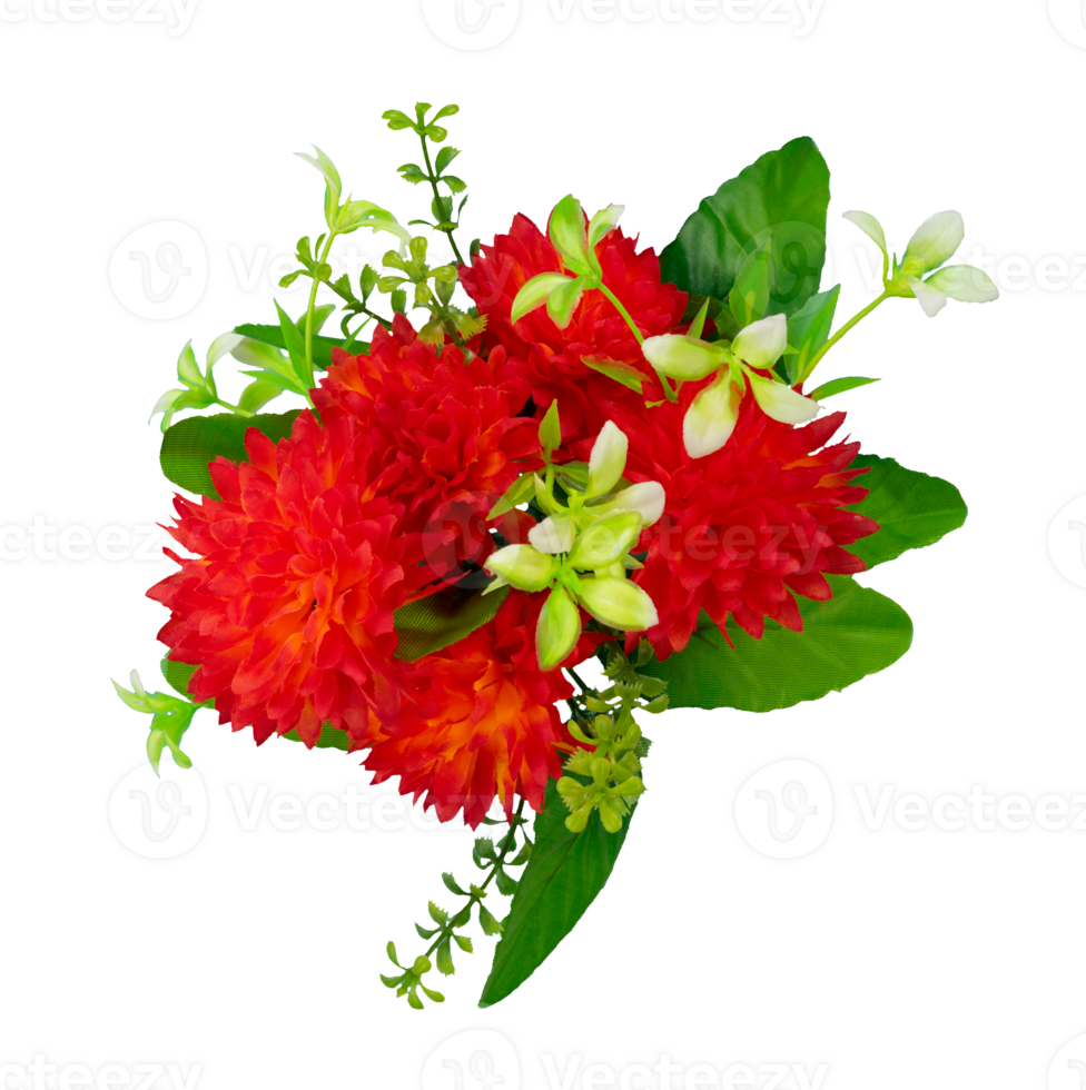 bouquet of red flowers isolated png