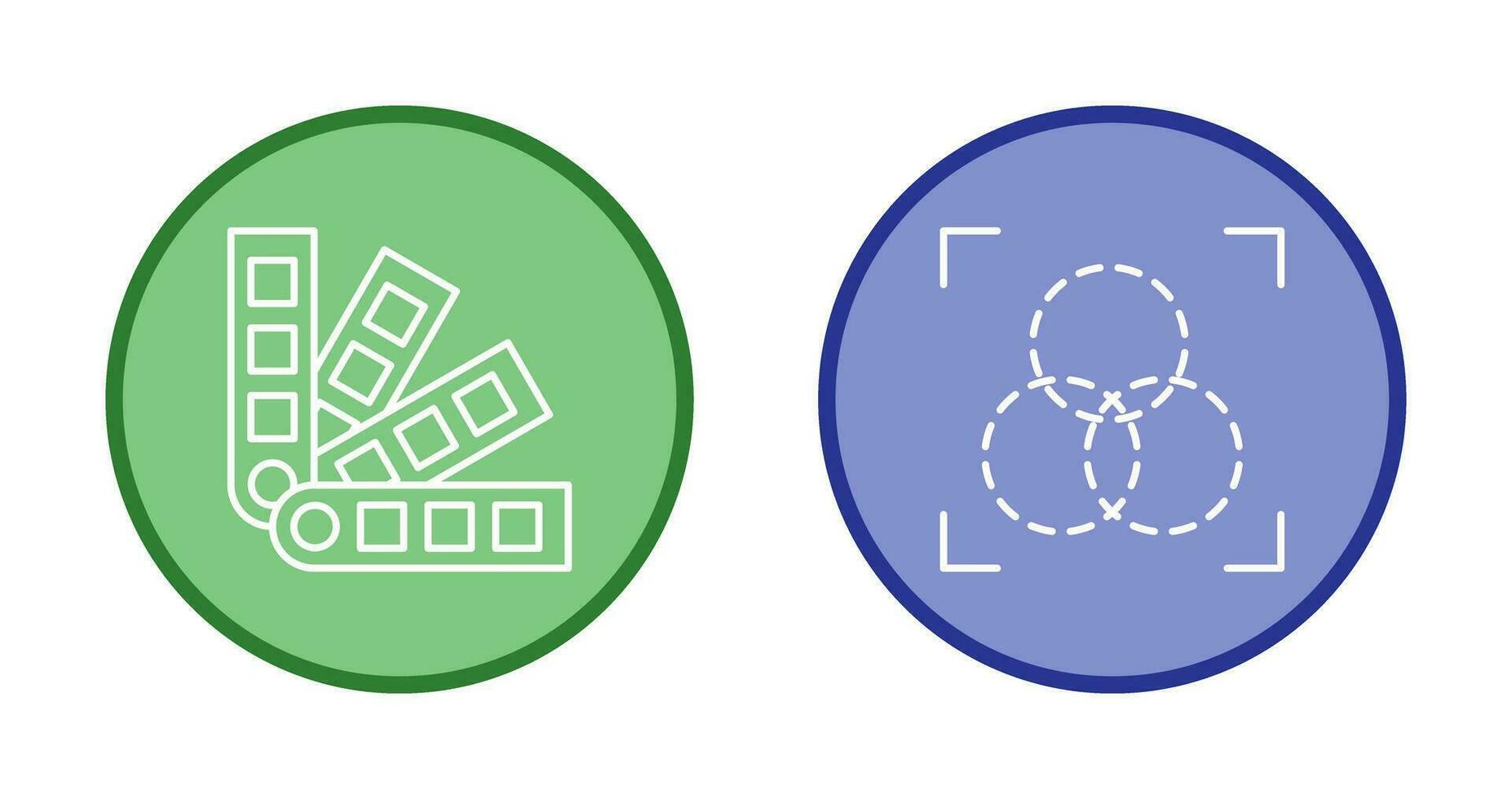 pantone and intersection Icon vector